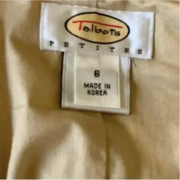 Talbots Paisley Pleated Full Skirt Brown and Tan Size 6P - Picture 5 of 5